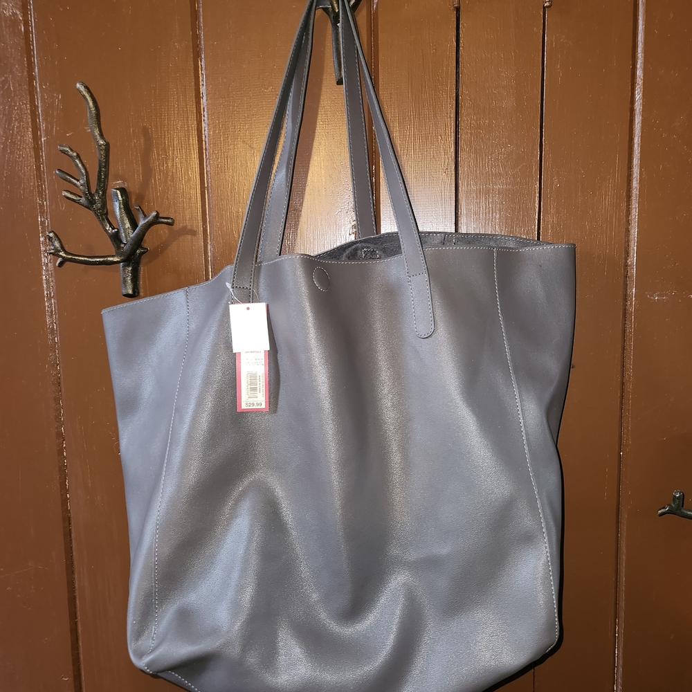 Merona Charcoal Gray Tote Bag